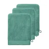 en france Sensei Maison 3 Gants De Toilette Zéro Twist 560gr/m² Aqua Sea 16×22 Cm 16