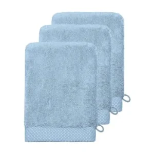 en france Sensei Maison 3 Gants De Toilette Zéro Twist 560gr/m² Aqua Sea 16×22 Cm 18