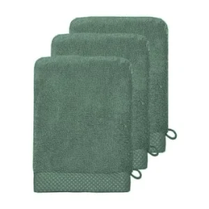 en france Sensei Maison 3 Gants De Toilette Zéro Twist 560gr/m² Aqua Sea 16×22 Cm 14