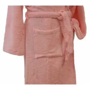 soldes ligne Linandelle CONFORT – Peignoir Mixte Col Chale Coton Rose Pastel M 11