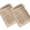 online boutique Becquet Lot De 2 Gants De Toilette 15×21 Beige En Coton 22