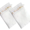 grossiste en ligne Becquet Lot De 2 Gants De Toilette 15×21 Blanc En Coton 20