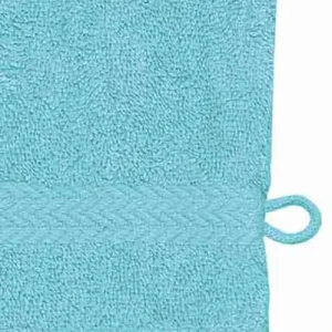 Sensei Maison Lot De 3 Gants De Toilette 550gr/m² Bleu Turquoise 16×22 Cm garantie de qualité 12