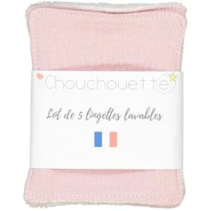 Chouchouette Lot De 5 Lingettes Lavables Gaze Rose prix abordable 6