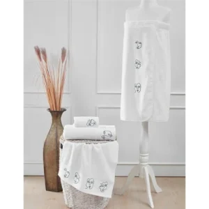 Sensei Maison Paréo De Bain En Coton Blanc Taille Unique SOLDES TOUT À 11