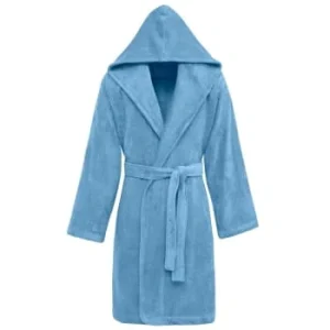 Sensei Maison Peignoir à Capuche Velours Cobalt M magasin pas cher 13