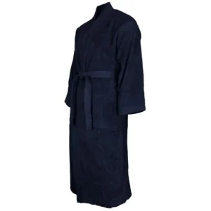 Sensei Maison Peignoir Col Kimono Bleu Nuit M mode 10