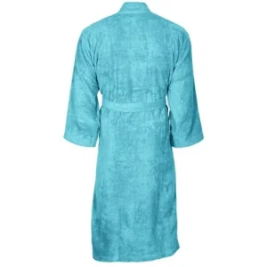 Retour Facile et Gratuit Sensei Maison Peignoir Col Kimono Bleu Turquoise L 12