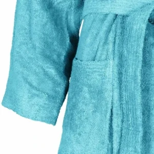 Retour Facile et Gratuit Sensei Maison Peignoir Col Kimono Bleu Turquoise L 16