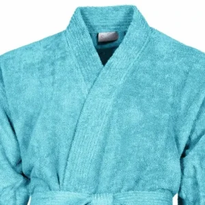 dernière tendance Sensei Maison Peignoir Col Kimono Bleu Turquoise XL 14