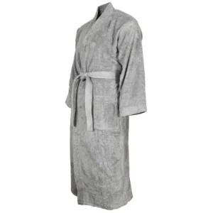 Sensei Maison Peignoir Col Kimono Gris Perle 7 – XXXXL commentaire favorable 10