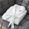 Les achats en ligne Anne De Solene Peignoir Coton L Blanc 22