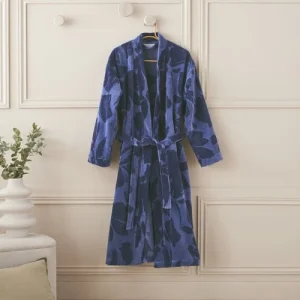 en ligne officielle Anne De Solene Peignoir Coton L Bleu Foncé 6