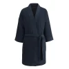 Sensei Maison Peignoir Court Nid D’abeille 210gr/m² Bleu Nuit L comparez les prix 19