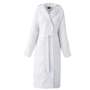 soldes ligne Le Jacquard Francais Peignoir En Coton Blanc M/L 8