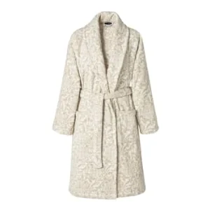 Le Jacquard Francais Peignoir En Coton Crème L excellents soldes 12