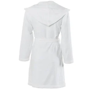 nouveau produit Carré Blanc Peignoir Femme à Capuche Uni Coton Biologique Blanc Taille S (36/38) 10