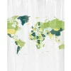 Home Bain Rideau De Douche “carte Du Monde” Plastique Vert/blanc X à prix très bas 13