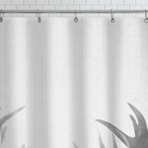 Juniqe Rideau De Douche En Polyester En Blanc & Gris 150×200 en ligne officielle 7