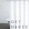 Juniqe Rideau De Douche En Polyester En Blanc & Noir 150×200 Large choix en ligne 10
