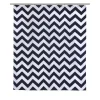 Home Bain Rideau De Douche Zig Zag Polyester Blanc Noir 200×180 Nouvelle Collection 11