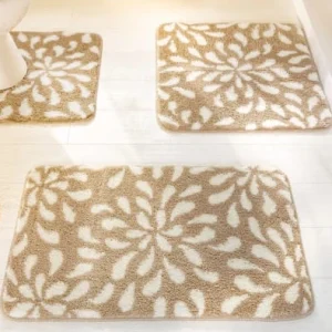 Livraison Standard/Rapide Becquet Tapis De Bain Beige 100×60 En Polyester 9