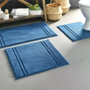 Becquet Tapis De Bain Bleu Indigo 120×70 En Coton Promotio de vente 10