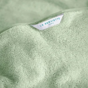 boutiqued pas cher LA SERVIETTE PARIS Tapis De Bain Coton égyptien 1200Gr/m² Vert Opaline 60×80 10