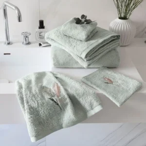 Carré Blanc Tapis De Bain Coton Vert magasin paris 15