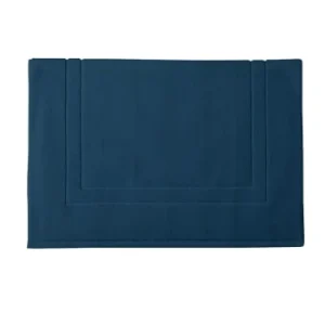 Alexandre Turpault Tapis De Bain En Coton Bleu Marine 60×90 à prix promos 10