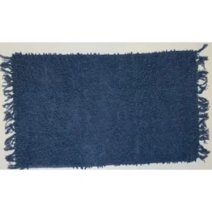 GUY LEVASSEUR Tapis De Bain En Coton Uni à Franges Marine 50x70cm grossiste en ligne 13