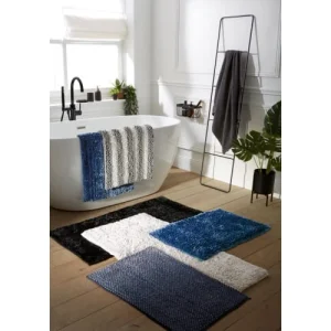 Large choix en ligne GUY LEVASSEUR Tapis De Bain En Polyester Uni Bleu Bleu 50x80cm 12