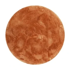 Retour Gratuit Homie Living Tapis De Bain Rond En Microfibre Antidérapant Terracotta 90 D 18