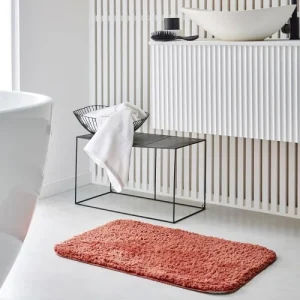 mode pas cher TODAY Tapis De Bain Tufté Uni En Polyester Rouge 50×80 Cm 10