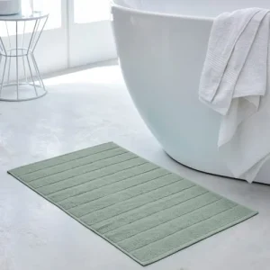 Livraison rapide TODAY Tapis De Bain Uni En Coton Vert 50×80 Cm 10